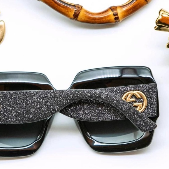 New - Gucci Grey Gradient  Square Ladies Sunglasses GG0102S 001 54 - Picture 9 of 10